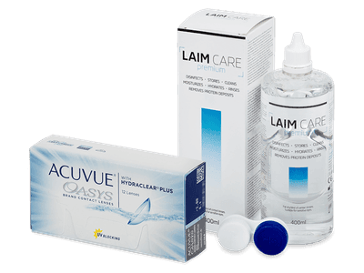 Acuvue Oasys (12 Linsen) + Laim Care Pflegemittel 400 ml