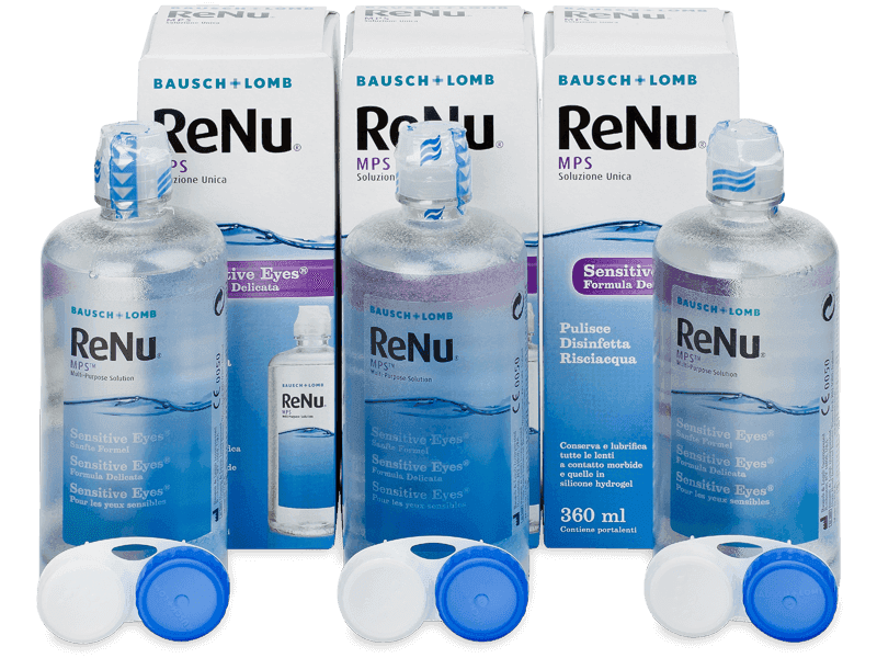 Pflegemittel ReNu MPS Sensitive Eyes 3 x 360 ml - Pflegelösung – 3er Pack