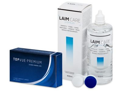 TopVue Premium (12 Linsen) + Laim-Care 400 ml - Spar-Set