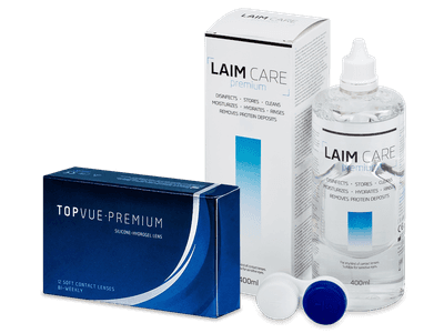 TopVue Premium (12 Linsen) + Laim Care Pflegemittel 400 ml