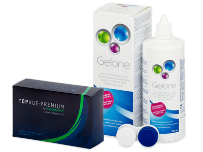 TopVue Premium for Astigmatism (6 Linsen) + Gelone 360 ml