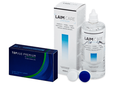 TopVue Premium for Astigmatism (6 Linsen) + Laim Care Pflegemittel 400 ml