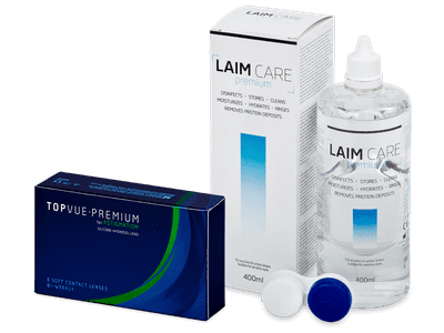 TopVue Premium for Astigmatism (6 Linsen) + Laim Care 400 ml