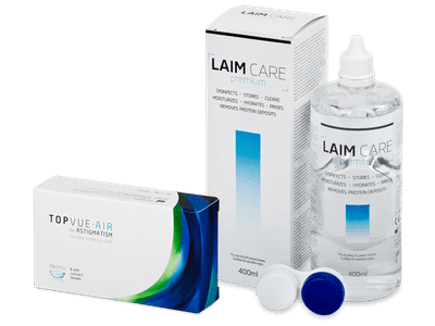 TopVue Air for Astigmatism (6 Linsen) + Laim Care Pflegemittel 400 ml