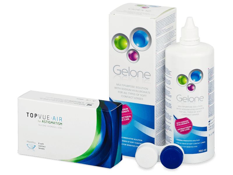 TopVue Air for Astigmatism (6 Linsen) + Gelone 360 ml - Spar-Set