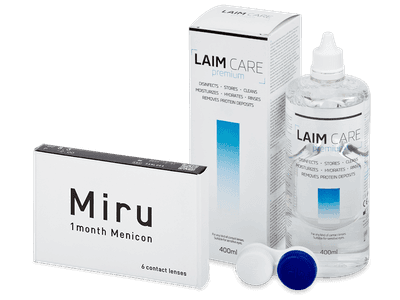 Miru 1month Menicon (6 Linsen) + Laim Care 400 ml