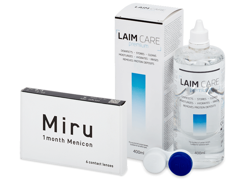 Miru 1 Month (6 Linsen) + Laim Care 400 ml - Spar-Set
