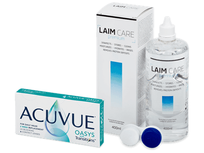 Acuvue Oasys with Transitions (6 Linsen) + Laim-Care Pflegemittel 400 ml