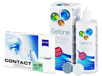 Carl Zeiss Contact Day 30 Compatic (6 Linsen) + Gelone 360ml - Älteres Design