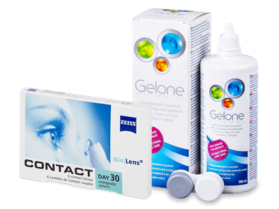 Carl Zeiss Contact Day 30 Compatic (6 Linsen) + Gelone 360 ml - Älteres Design