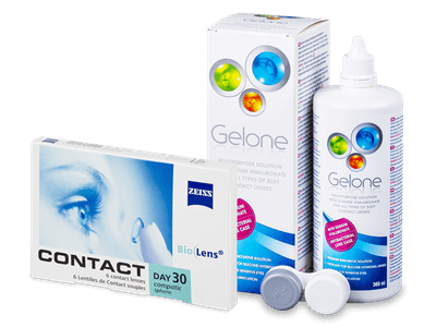 Carl Zeiss Contact Day 30 Compatic (6 Linsen) + Gelone 360ml - Spar-Set