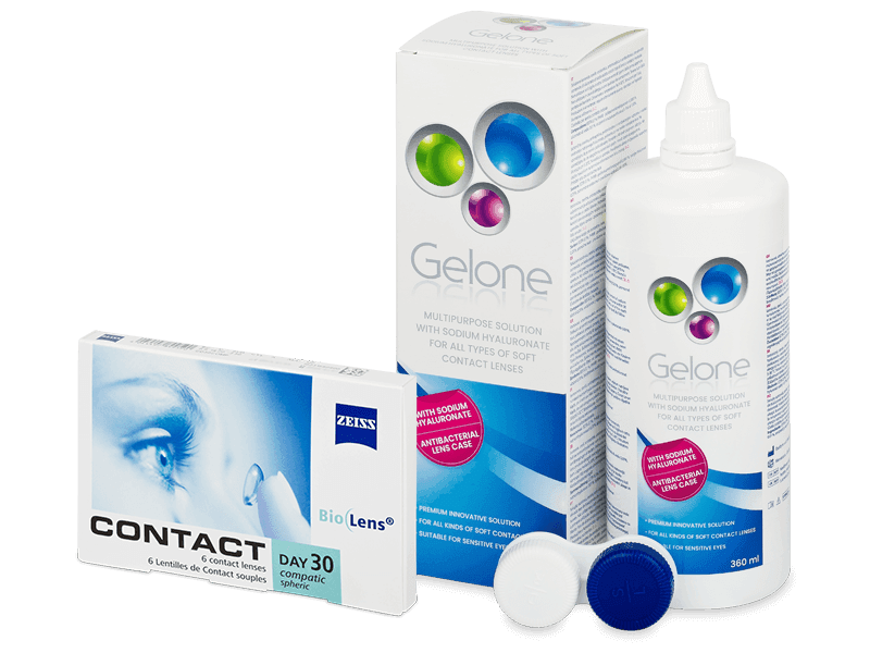 Carl Zeiss Contact Day 30 Compatic (6 Linsen) + Gelone 360 ml - Spar-Set