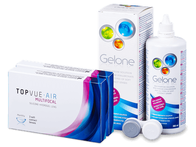 TopVue Air Multifocal (6 Linsen) + Gelone 360 ml - Älteres Design