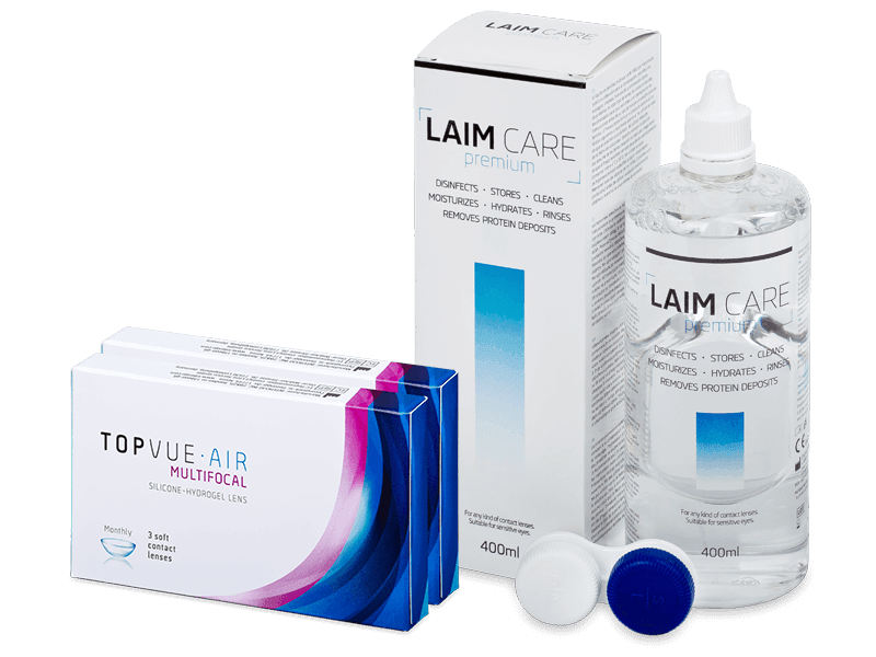 TopVue Air Multifocal (6 Linsen) + Laim Care Pflegemittel 400 ml - Spar-Set