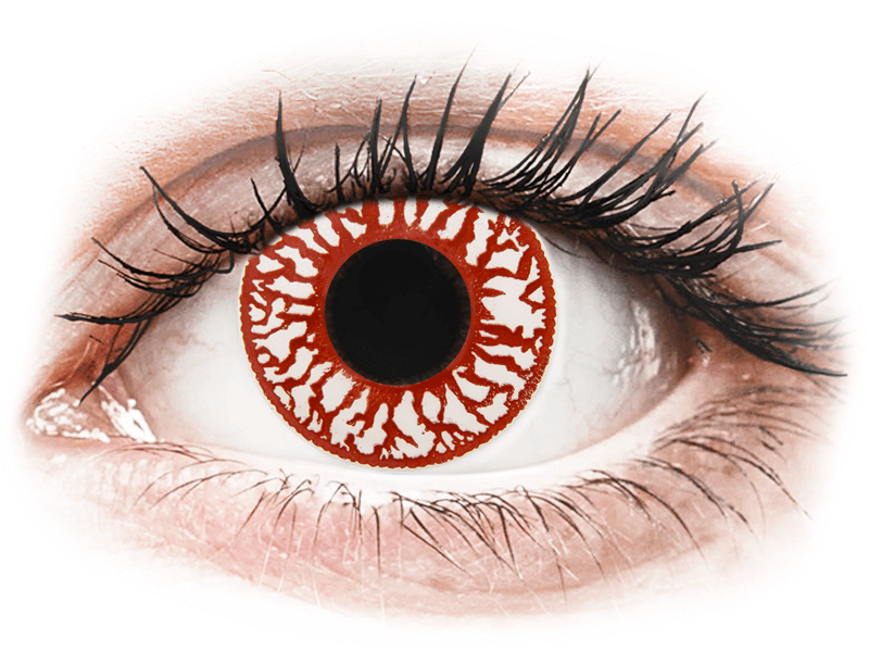ColourVUE Crazy Lens - Blood Shot - Tageslinsen ohne Stärken (2 Linsen) - Farblinsen