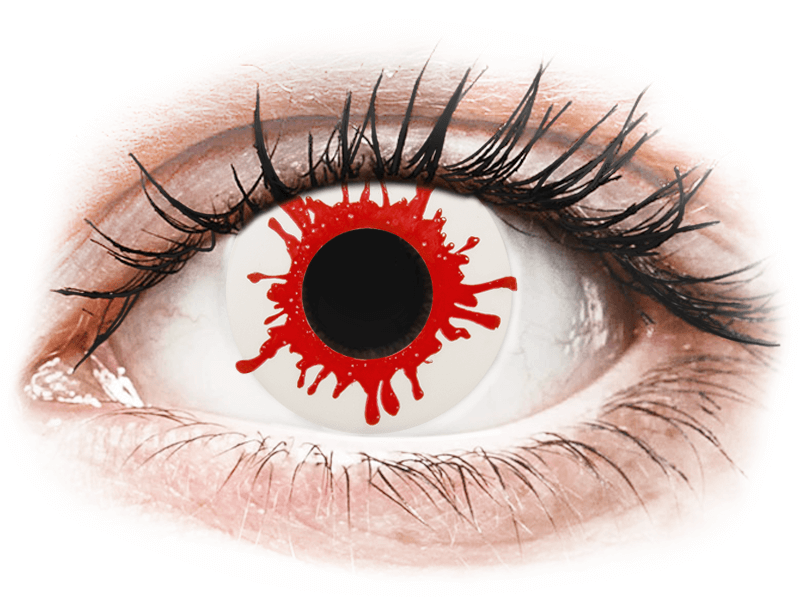 ColourVUE Crazy Lens - Wild Blood - Tageslinsen ohne Stärken (2 Linsen) - Farblinsen