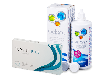 TopVue Plus (6 Linsen) + Gelone 360 ml - Spar-Set