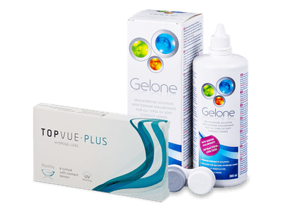 TopVue Plus (6 Linsen) + Gelone 360 ml - Spar-Set