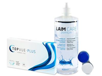 TopVue Plus (6 Linsen) + Laim Care Pflegemittel 400 ml - Älteres Design