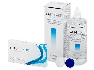 TopVue Plus (6 Linsen) + Laim Care Pflegemittel 400 ml - Älteres Design