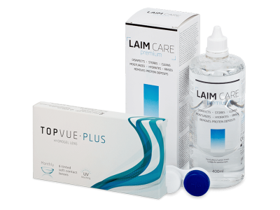 TopVue Plus (6 Linsen) + Laim Care Pflegemittel 400 ml