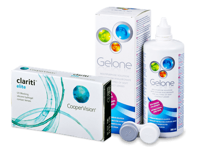 Clariti Elite (3 Linsen) + Gelone 360 ml