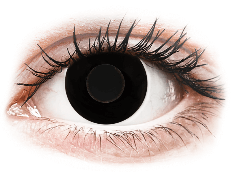 CRAZY LENS - Black Out - Tageslinsen mit Stärke (2 Linsen) - Farblinsen