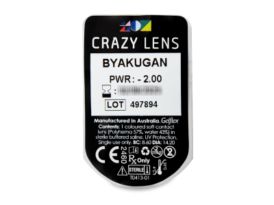 CRAZY LENS - Byakugan - Tageslinsen mit Stärke (2 Linsen) - Blister Vorschau