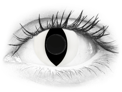 CRAZY LENS - Cat Eye White - Tageslinsen ohne Stärke (2 Linsen)