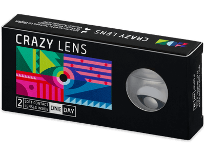 CRAZY LENS - Cat Eye White - Tageslinsen ohne Stärke (2 Linsen)