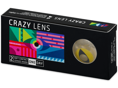 CRAZY LENS - Cat Eye Yellow - Tageslinsen ohne Stärke (2 Linsen)