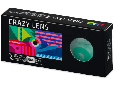 CRAZY LENS - Emerald Green - Tageslinsen mit Stärke (2 Linsen) - Farblinsen