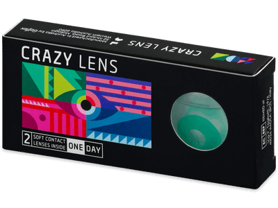 CRAZY LENS - Emerald Green - Tageslinsen mit Stärke (2 Linsen) - Farblinsen