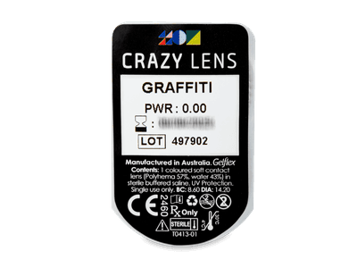 CRAZY LENS - Graffiti - Tageslinsen ohne Stärke (2 Linsen) - Blister Vorschau