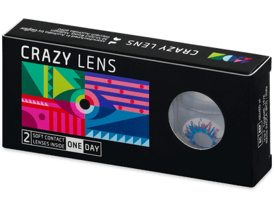 CRAZY LENS - Harlequin - Tageslinsen mit Stärke (2 Linsen) - Farblinsen