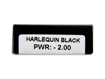 CRAZY LENS - Harlequin Black - Tageslinsen mit Stärke (2 Linsen) - Vorschau