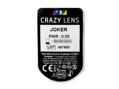 CRAZY LENS - Joker - Tageslinsen ohne Stärke (2 Linsen) - Blister Vorschau
