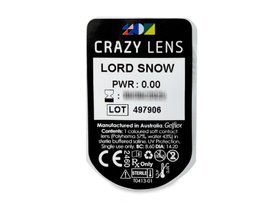 CRAZY LENS - Lord Snow - Tageslinsen ohne Stärke (2 Linsen) - Blister Vorschau