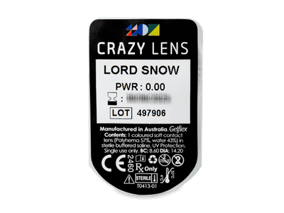 CRAZY LENS - Lord Snow - Tageslinsen ohne Stärke (2 Linsen) - Blister Vorschau