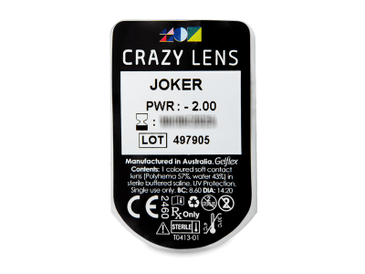 CRAZY LENS - Joker - Tageslinsen mit Stärke (2 Linsen) - Blister Vorschau