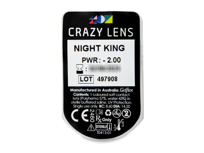 CRAZY LENS - Night King - Tageslinsen mit Stärke (2 Linsen) - Blister Vorschau