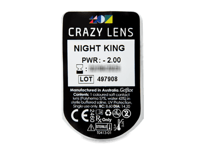 CRAZY LENS - Night King - Tageslinsen mit Stärke (2 Linsen) - Blister Vorschau