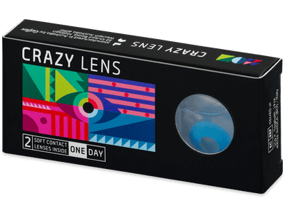 CRAZY LENS - Sky Blue - Tageslinsen mit Stärke (2 Linsen) - Farblinsen