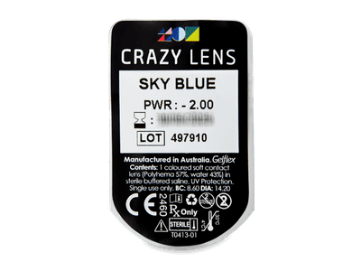 CRAZY LENS - Sky Blue - Tageslinsen mit Stärke (2 Linsen) - Blister Vorschau