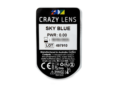 CRAZY LENS - Sky Blue - Tageslinsen ohne Stärke (2 Linsen) - Blister Vorschau