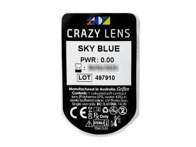 CRAZY LENS - Sky Blue - Tageslinsen ohne Stärke (2 Linsen) - Blister Vorschau