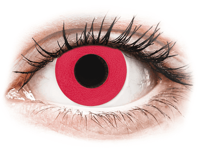 CRAZY LENS - Solid Red - Tageslinsen mit Stärke