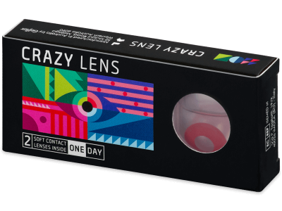 CRAZY LENS - Solid Red - Tageslinsen mit Stärke (2 Linsen) - Farblinsen