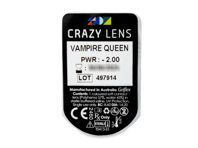 CRAZY LENS - Vampire Queen - Tageslinsen mit Stärke (2 Linsen) - Blister Vorschau
