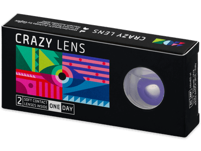 CRAZY LENS - Solid Violet - Tageslinsen mit Stärke (2 Linsen) - Farblinsen